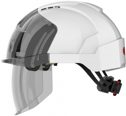 Casca de protectie Evo Vistashield, ventilata cu viziera, alb, JSP